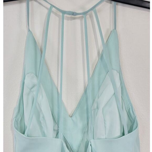 Bill Levkoff Dress Womens Size 12 Long Teal Flawless Elegant Chiffon Formal Wear - Picture 6 of 9